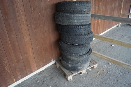 7 assorted tires