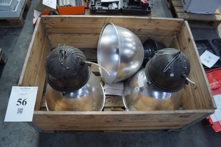 3 pieces. Industrial ceiling lamps.