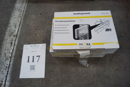 2 kasser studsfugeventiler á 50 stk. til ventilering af hulmur, type: 90