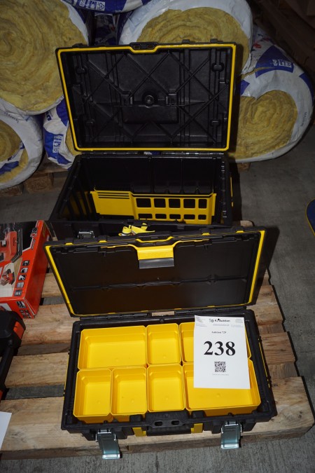 Stanley tool box. 55x37x40 cm. + Stanley toolbox. 55x33x16 cm