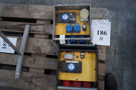 2 electrical boards for construction site. 1 elf 32A and 1 elf 16A. Equipment after completion of subway construction