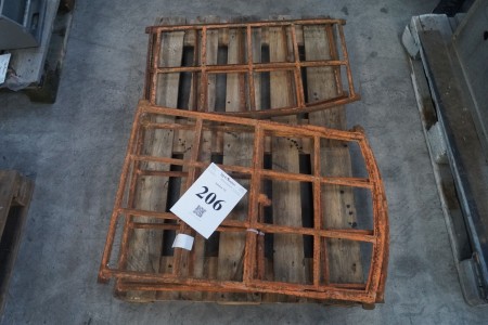 Frames for window glass. 4 pieces. (2 pieces on: 86x58cm + 2 pieces on 47x78cm)