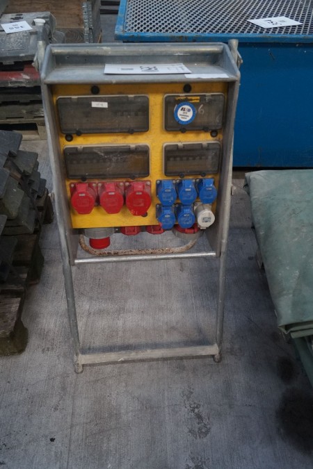 1 piece electrical switchboard for construction site. Max load: 63A