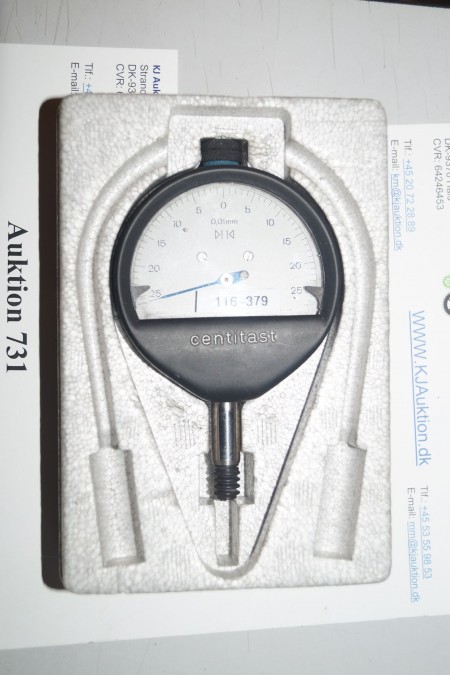 Depth gauge, brand: Centitast, range 5mm, 0.01.
