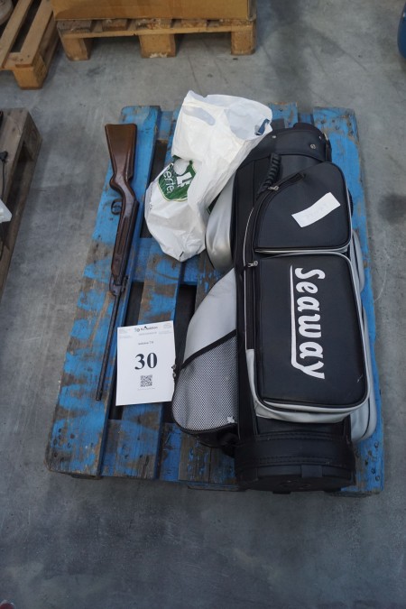 Golf kit + bag. Brand: seaway. + Shotgun