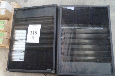 2 seasonal solar panels. 75x54cm.
