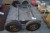 Trailer axle, with 2 axles - and 4 wheels on steel rims. Wheels: 155R13C. Width of the ankles: 168cm.