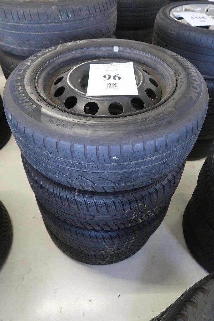 4 stk. stålfælge med dæk, Peugeot 508, hulmål 5x108 mm - KJ Auktion -