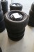 4 pieces. steel rims with tires, 195 / 60R15, for Corolla, hole dimensions 4x100 mm