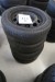 4 stk. stålfælge med dæk, 195/55R15, til BMW 1, hulmål 5x120 mm