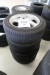 4 pieces. alloy wheels with tires, 205 / 55R16, for Mercedes, hole size 5x112 mm