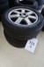 2 stk. alufælge med dæk, 225/55R16, til WV, hulmål 5x120 mm