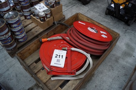 2 pcs. fire hoses with reel.