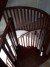 Spindle staircase, in brown wood