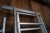 Pull-out Alu roof ladder 17 steps. in two parts