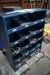 3 pieces steel assortment cabinets with content.