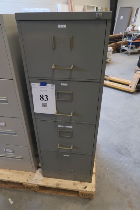 File cabinet with 4 drawers, H132xW46xD62 cm