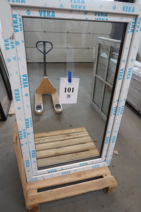 Kunststofffenster, drehen / kippen, weiß / weiß, B93xH155 cm, Rahmenbreite 7 cm