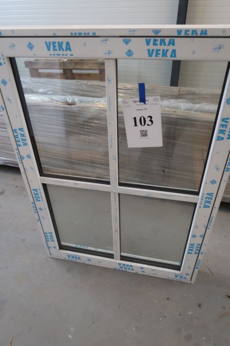 Kunststofffenster, weiß / weiß, B100xH139 cm, Rahmenbreite 11,5 cm