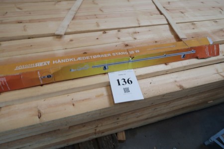 Towel rail rod, 140 cm, 30W, 230V
