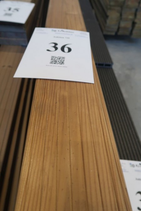 69.6 meters patio boards, optiform, 25x120 mm, golden brown, length 2/420, 12/510 cm
