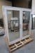 Double patio door, wood, H209.5xW190 cm, frame width 11.5 cm, white / white