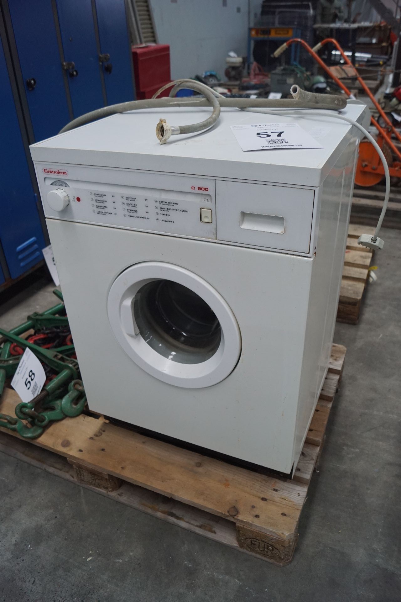 Vaskemaskine Fabrikant Electroferm Model C 800 - Auktion Maskinauktioner