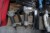Lot of power tools, Air tools, radiator and starter cable set for car.
