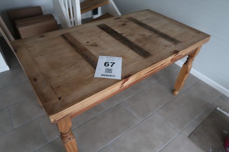 Antique table with drawer. W75xL140xH76 cm. "Made in Mexico" Model photo, not assembled, broadcast vary