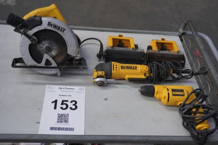 3 power tools. Manufacturer: Dewalt.