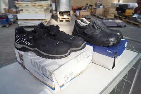 2 pcs. safety shoe manufacturer: euro-dan and uvex