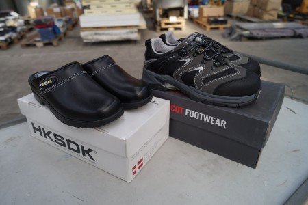 1 pair of safety shoes + clogs. Manufacturer: mascot and hks
