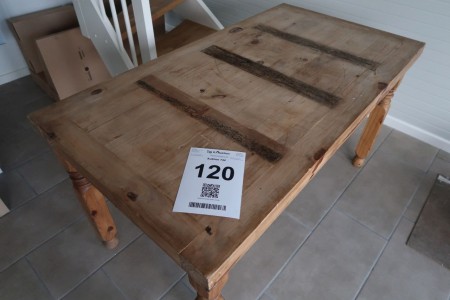 10 pcs. Antique table with drawer. W75xL140xH76 cm. "Made in Mexico" Model photo, not assembled, broadcast vary