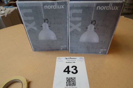 2 pcs. pendant light Nordlux Aslak, white