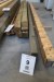 Stumble and timber. 12 meters stumble pressure impregnated, 100x100 mm, length 300 cm. 2 pcs. boards, pressure-impregnated, 19x100 mm, length 300 cm. 3.6 meters 60x155 mm
