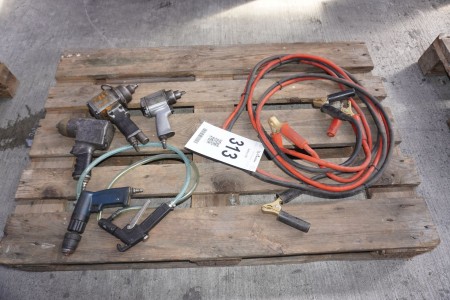 5 air tools + starter cables.