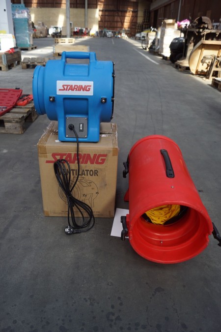 Gulv ventilatorer Fabrikant Staring Model VAF-200 + Flexslange 