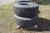 4 pcs machine tires Manufacturer Michelin type 20 R 24 XR 80 percent tire pattern.
