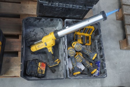 DeWalt power tools + DeWalt toolboxes + bit sets