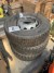3 truck tires with rims, manufacturer: Michelin