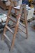2 wooden ladders and alu