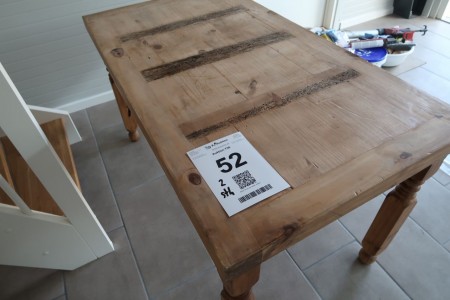 2 pcs. antique table with drawer. W75xL140xH76 cm. "Made in Mexico" Model photo, not assembled, broadcast vary