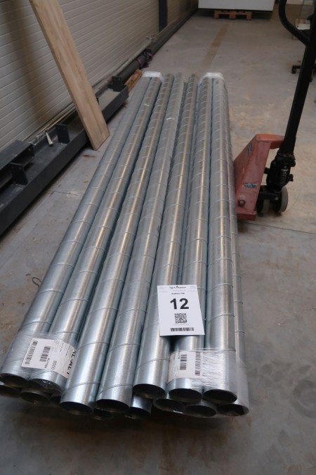 15 pcs. ventilation pipe, 100 mm, length 300 cm
