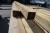 Timber and posts. 14.4 meters timber 75x150 mm, length 3/480 cm. 3 meters 75x75 mm, length 300 cm. 8.7 meters 100x100 mm, length: 2/240, 1/390 cm