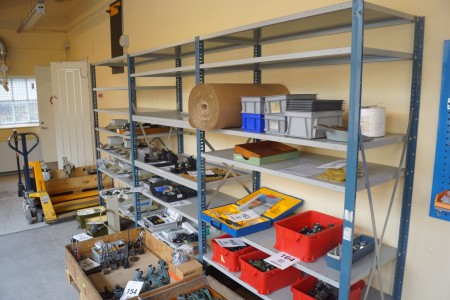 3 compartment steel shelving.