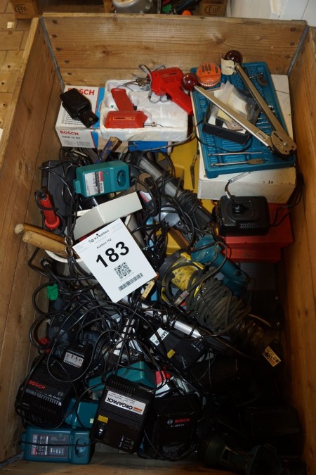 Lot of power tools and hand tools.