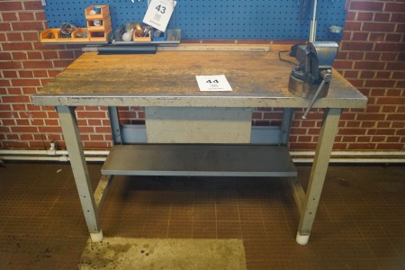 Wooden file bench with shelf