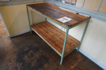 Workshop table, in wood / iron