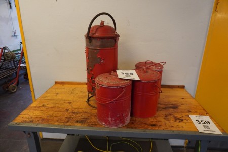 1 pcs copper bucket with pump + 3 pcs zinc bucket