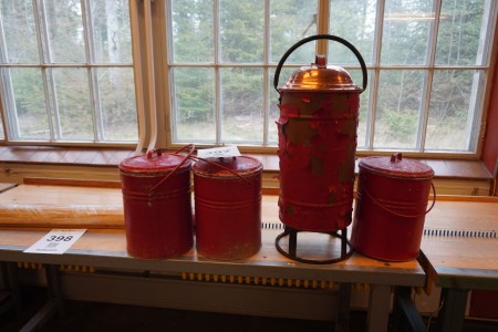 1 pcs copper bucket with pump + 3 pcs zinc bucket